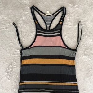 Striped, scubaneck, razorback maxidress